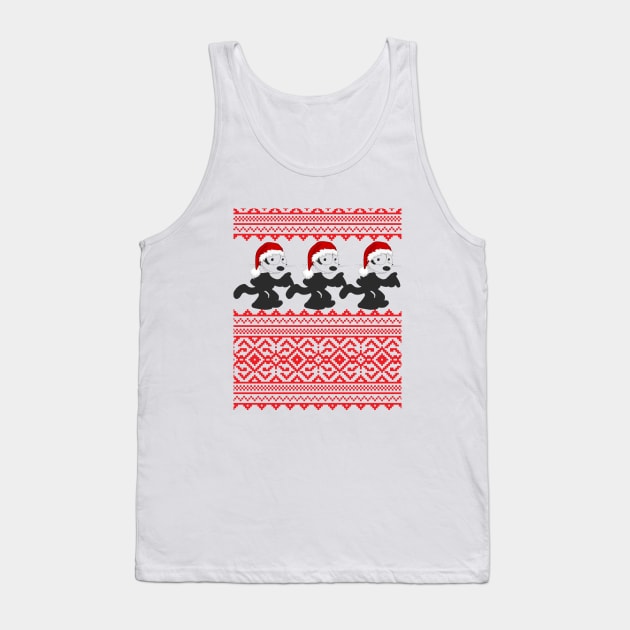 Felix The Cat Ugly Christmas Sweater Tank Top by Museflash